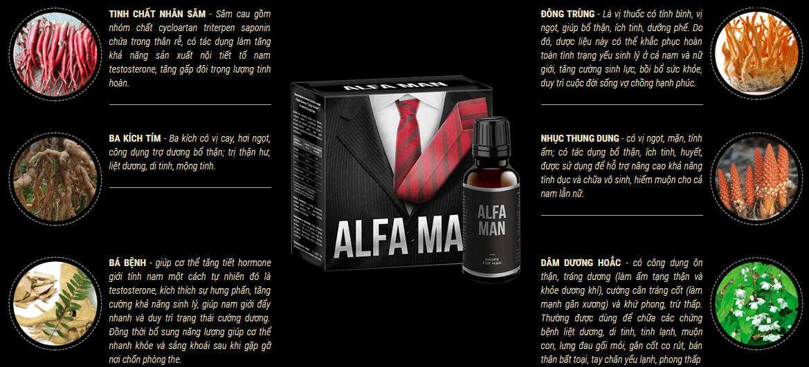 Thuốc trị liệt dương Alfa Man