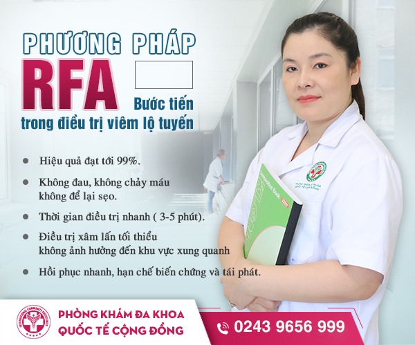 Ứng dụng phương pháp RFA trong chữa viêm lộ tuyến